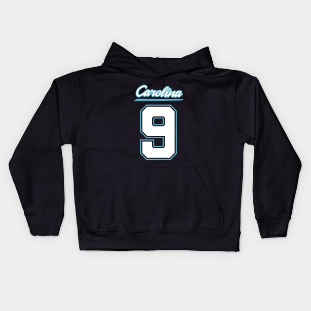 Bryce Young Carolina Panthers Black Jersey Shirt Kids Hoodie by johnnystackart